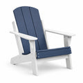 Silla Adirondack de Polietileno Reciclado Azul y Blanco 94x78x95 cm