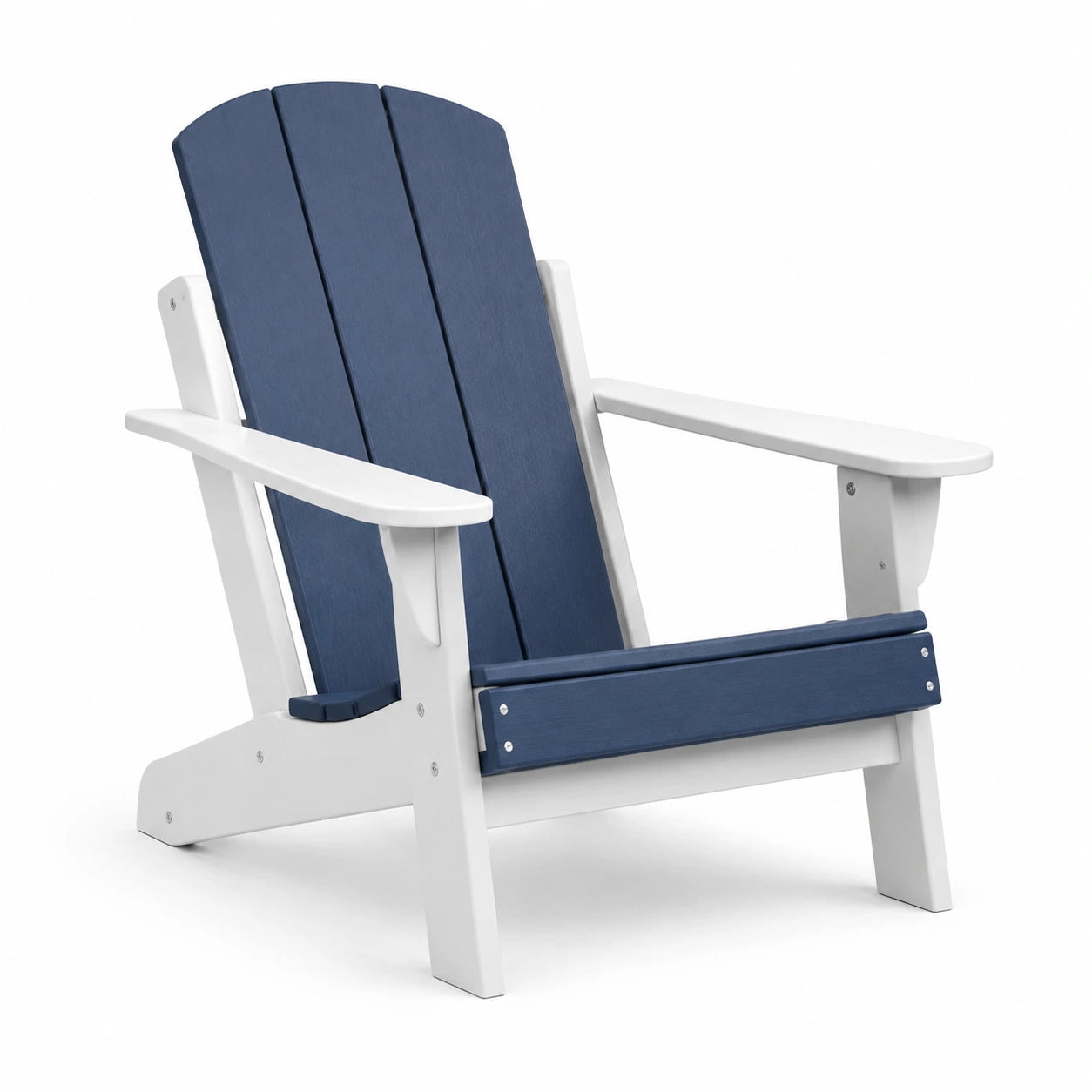 Silla Adirondack de Polietileno Reciclado Azul y Blanco 94x78x95 cm