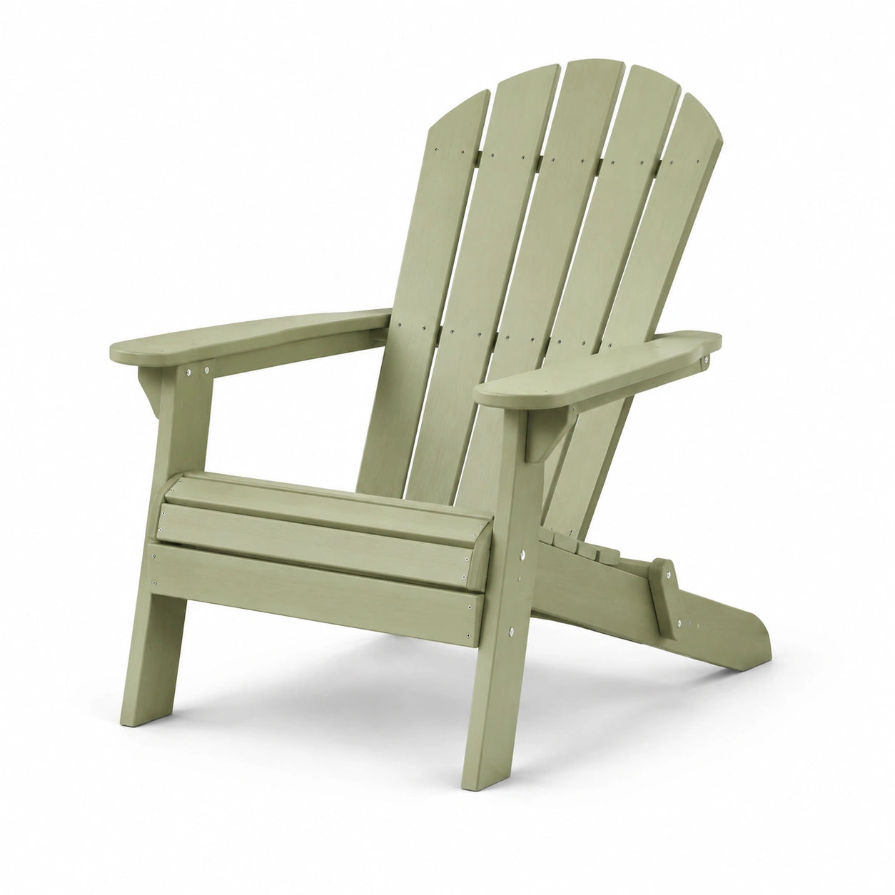 Silla Adirondack de Madera para Exterior Verde