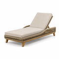 Tumbona de ratán sintético y madera de teca beige 200 cm