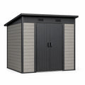 Cobertizo de jardín de polipropileno 200x150x210 cm con puertas dobles antracita