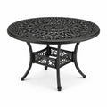 Mesa redonda de aluminio negro 120 cm